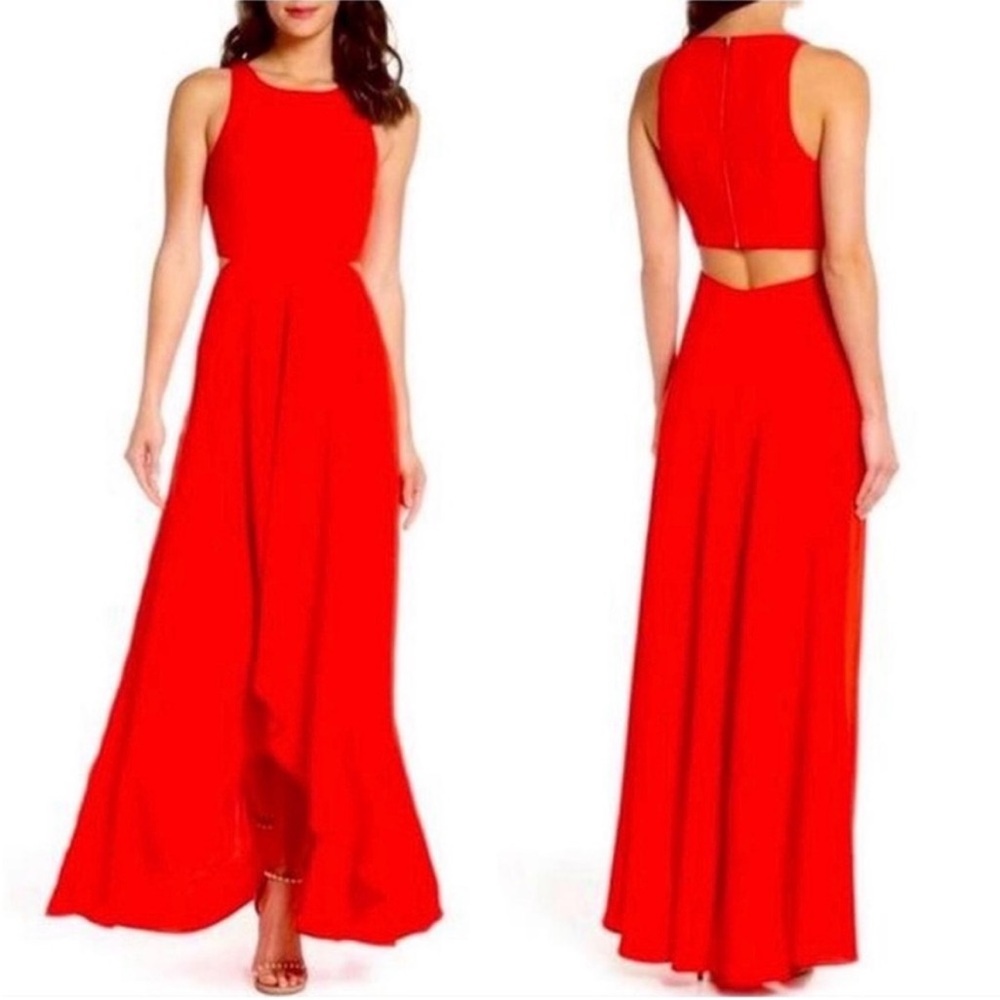 ALI & JAY Red Halter Cutout Sundress